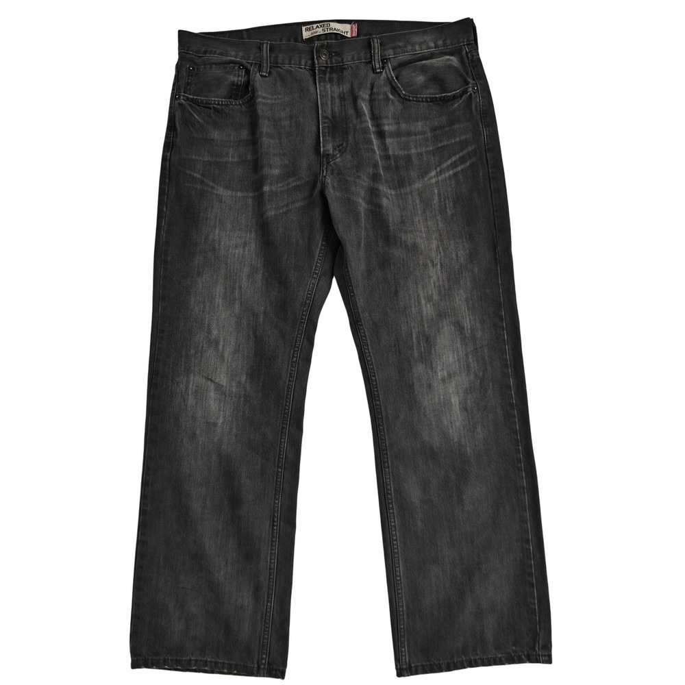 Levis 559 Relaxed Straight Jeans Mens 36x30 Faded Black Denim Pants